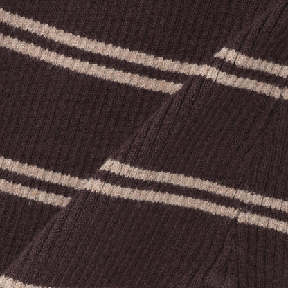 【可水洗】多色條紋針織打底褲