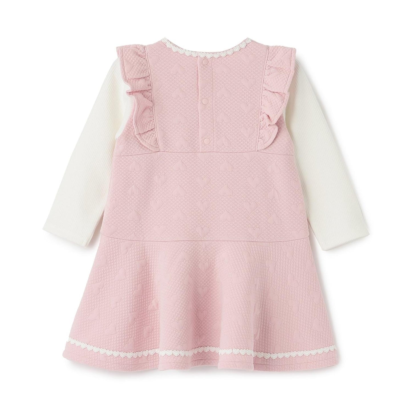 兔子貼布繡愛心提花連衣裙