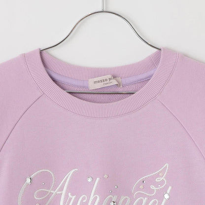 蕾絲拼接水鑽標誌衛衣