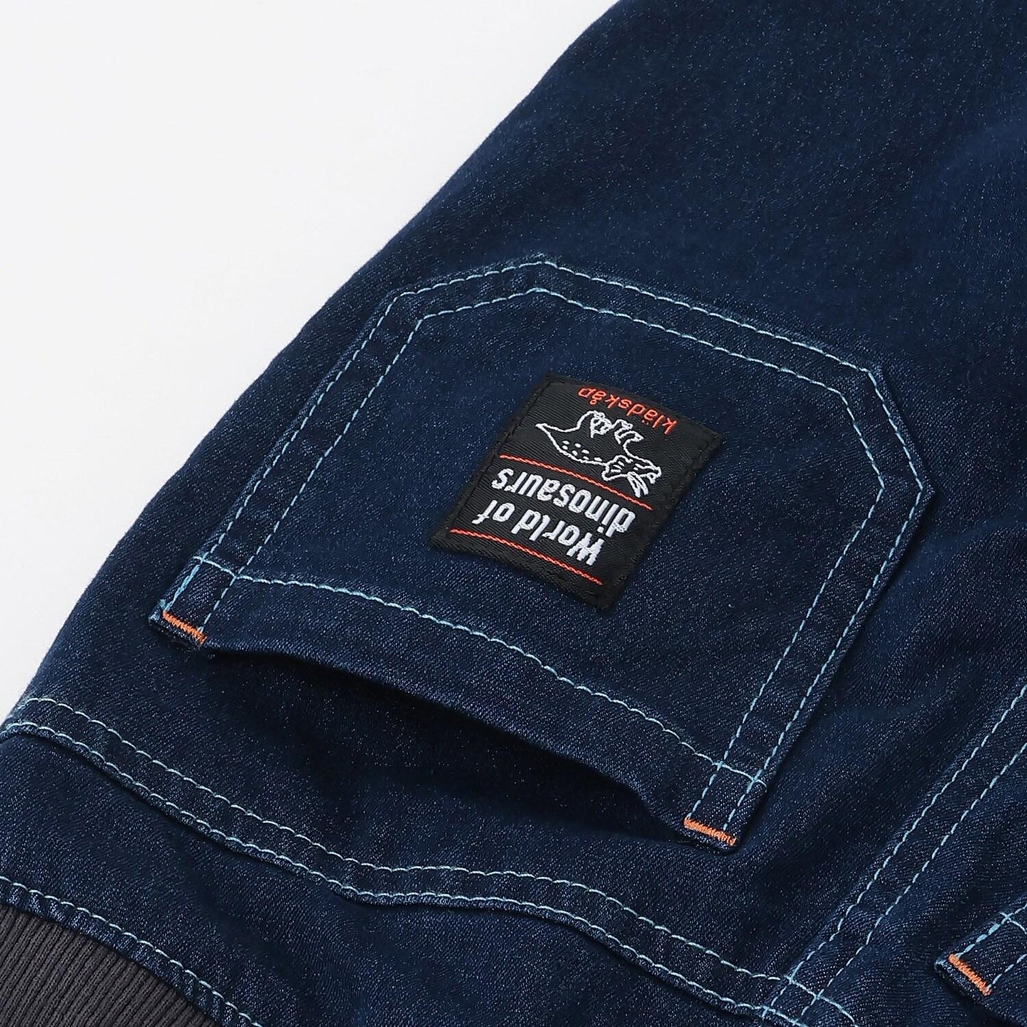 恐龍與重型機械長款直筒褲