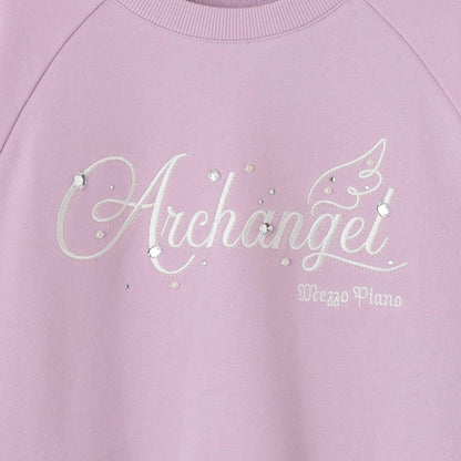 蕾絲拼接水鑽標誌衛衣