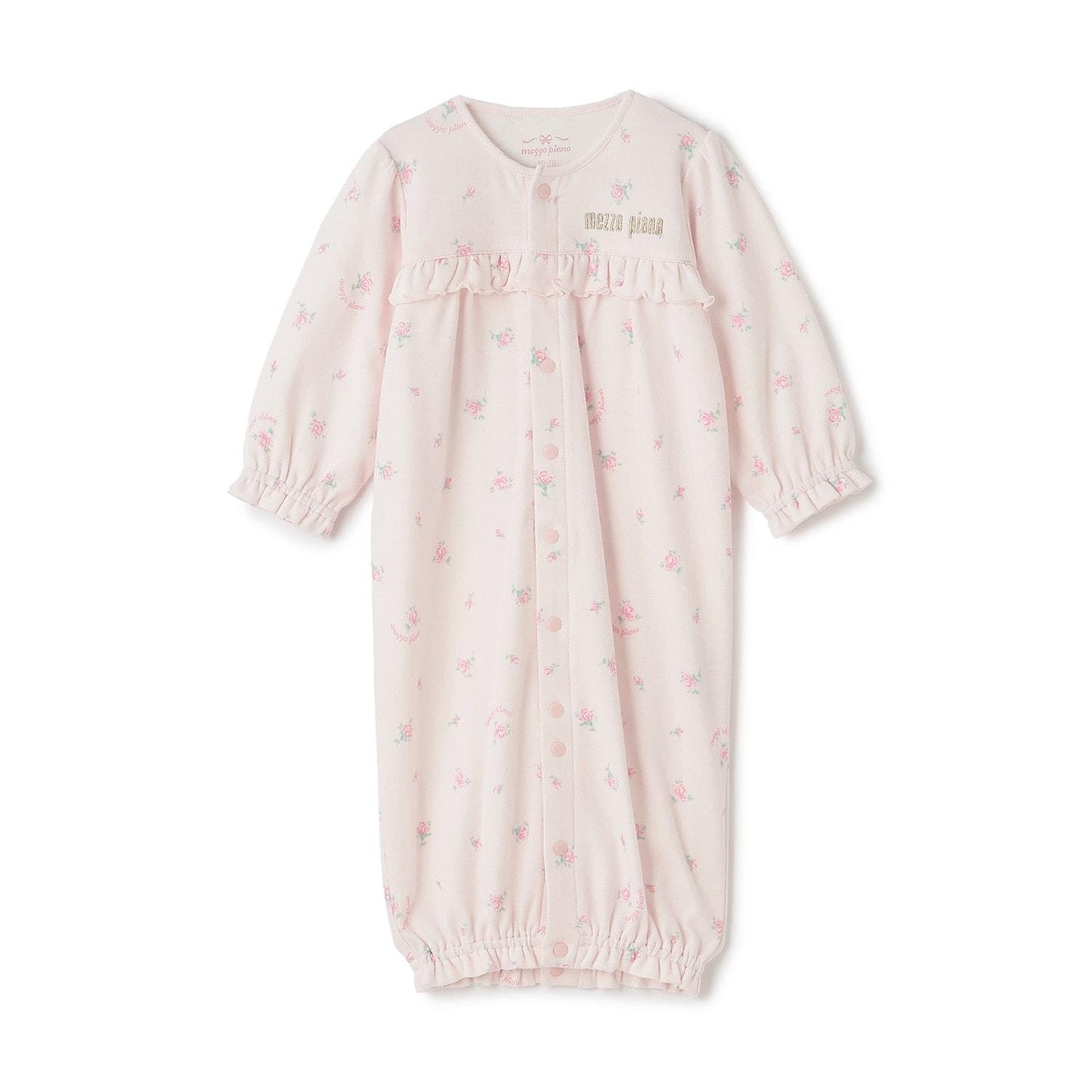 【BOX付】蝴蝶結玫瑰花紋2用連體衣&襪子套裝