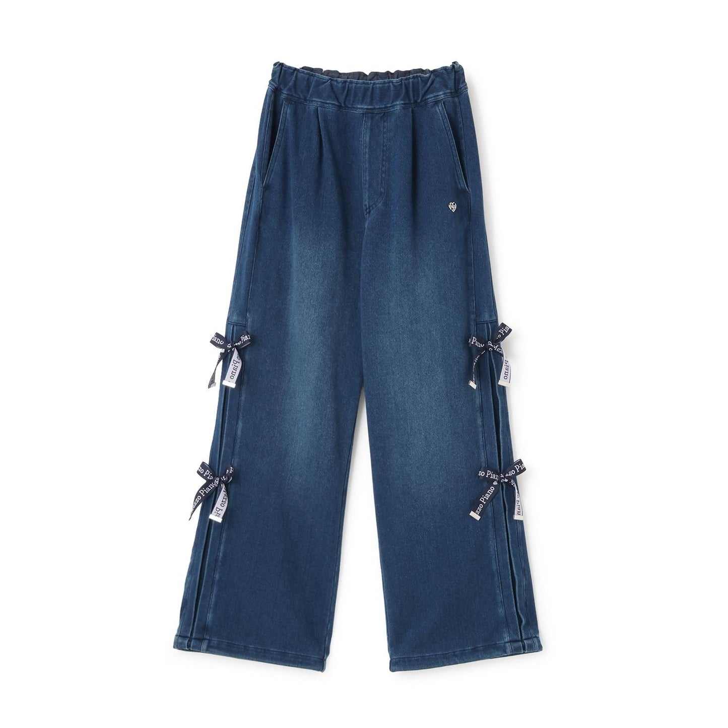 側邊標誌蝴蝶結內里加絨降落傘褲