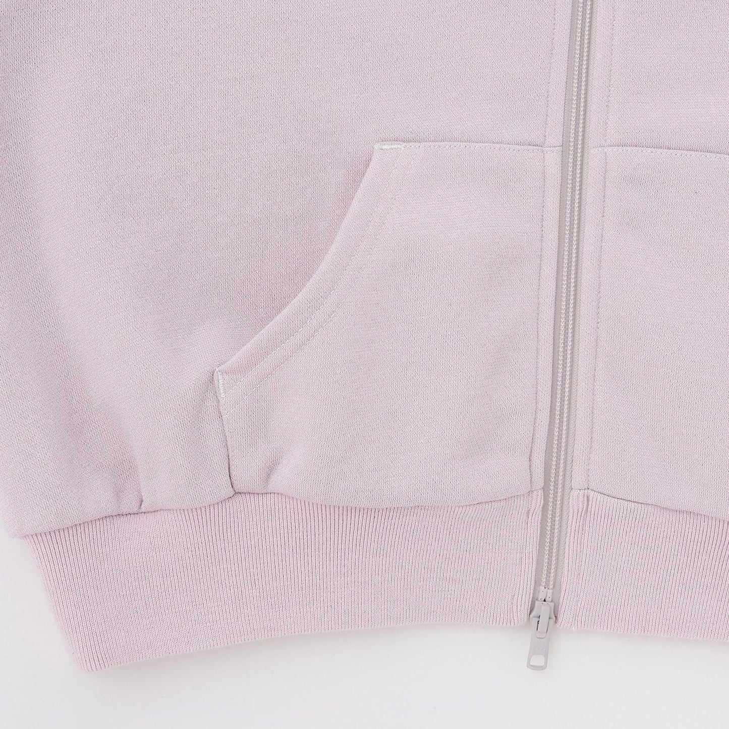 帶仿皮草亮絲內襯拉鍊衛衣