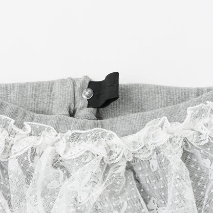 帶荷葉邊加絨保暖褲