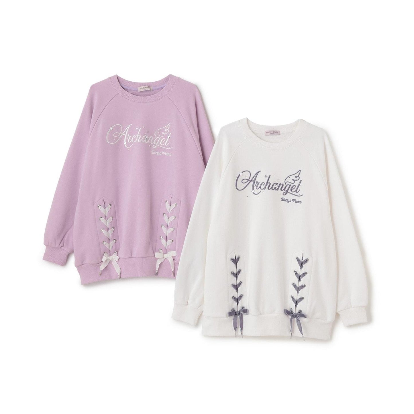 蕾絲拼接水鑽標誌衛衣