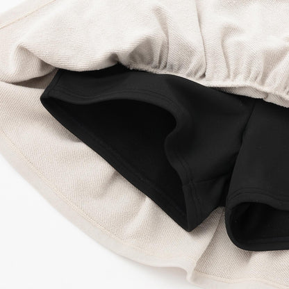 運動風拉鍊連帽衛衣&裙褲套裝