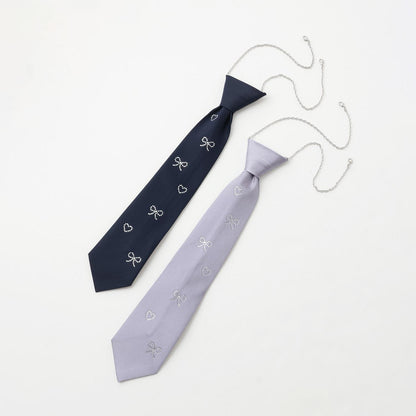 配飾領帶連帽寬鬆衛衣