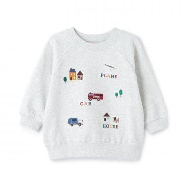 工程車輛刺繡衛衣