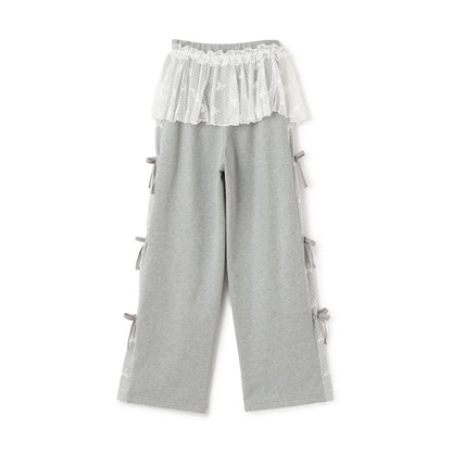 帶荷葉邊加絨保暖褲