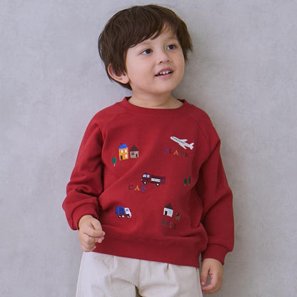 工程車輛刺繡衛衣