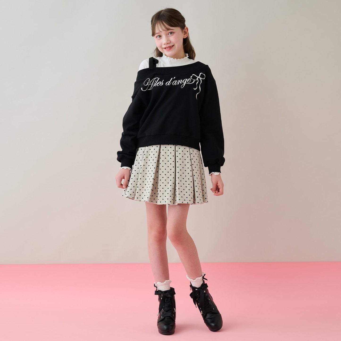 荷葉邊蝴蝶結襪