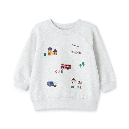 工程車輛刺繡衛衣