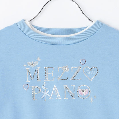 水鑽標誌衛衣&下襬網紗T恤套裝