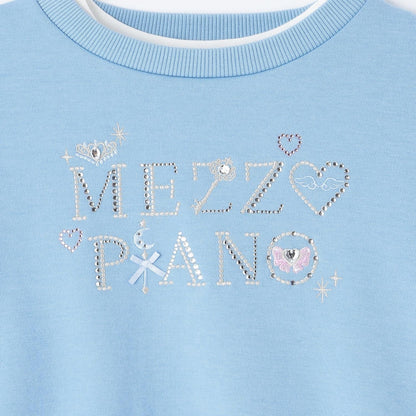 水鑽標誌衛衣&下襬網紗T恤套裝