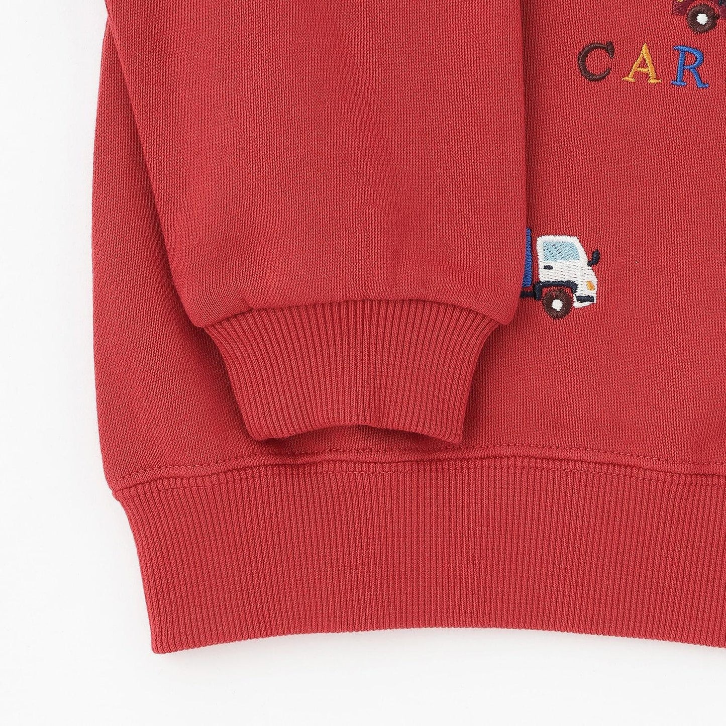 工程車輛刺繡衛衣