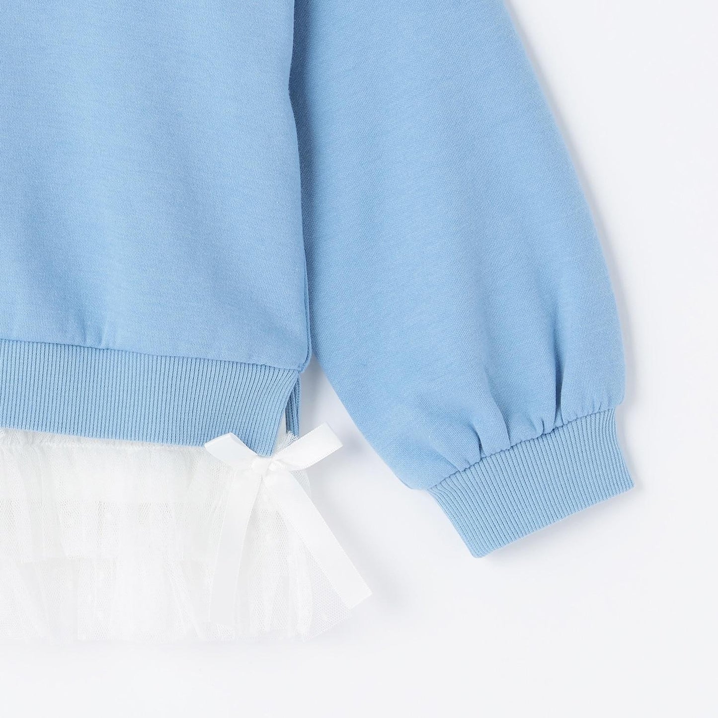 水鑽標誌衛衣&下襬網紗T恤套裝