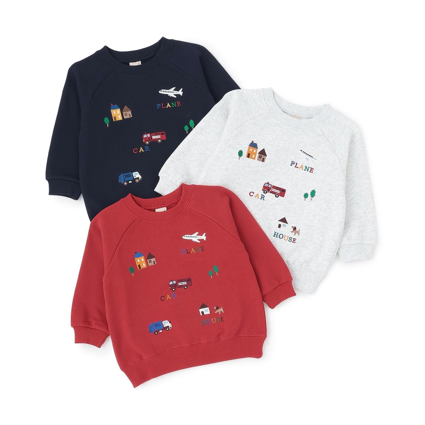 工程車輛刺繡衛衣