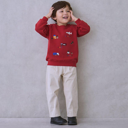 工程車輛刺繡衛衣