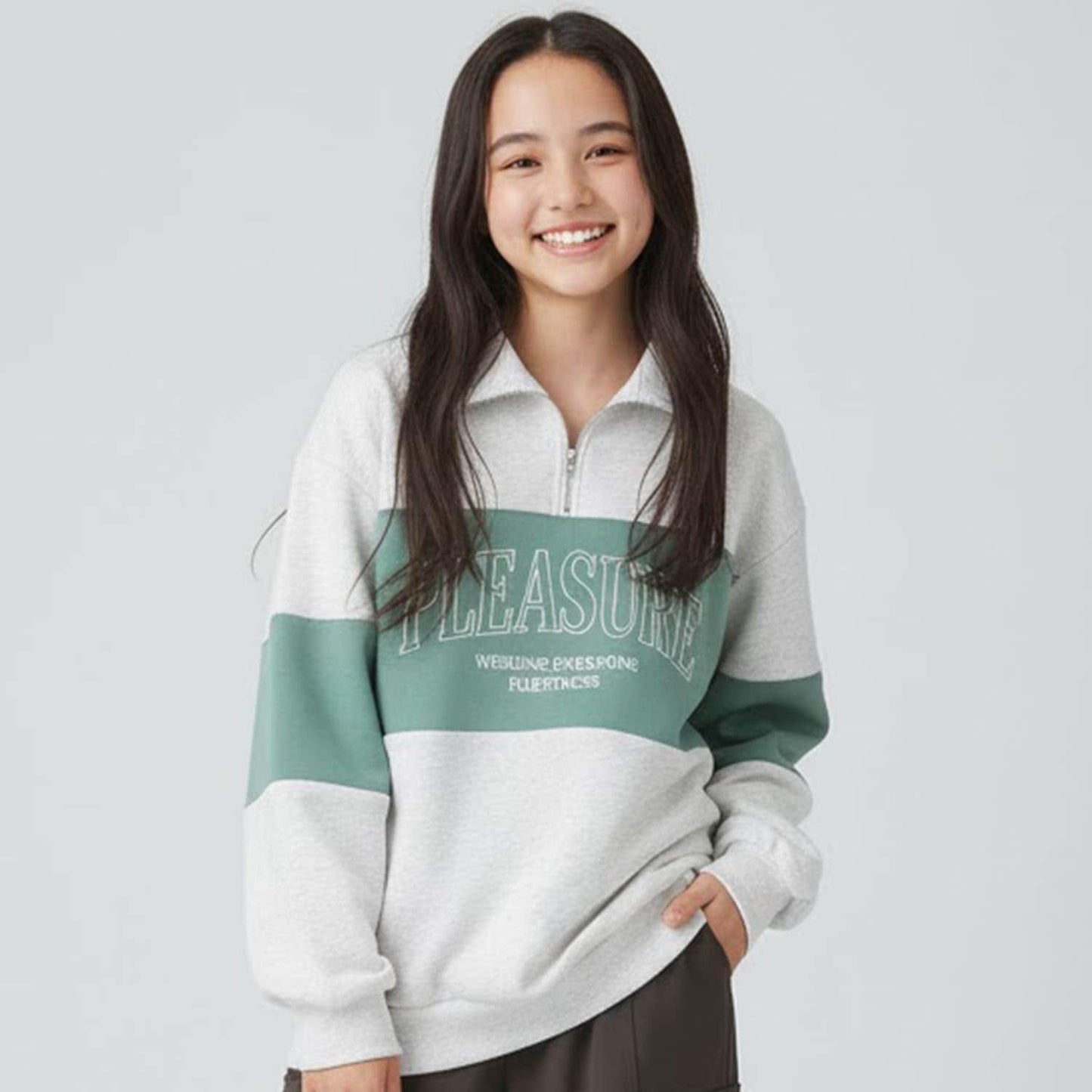 【milky coast】加絨半拉鍊衛衣