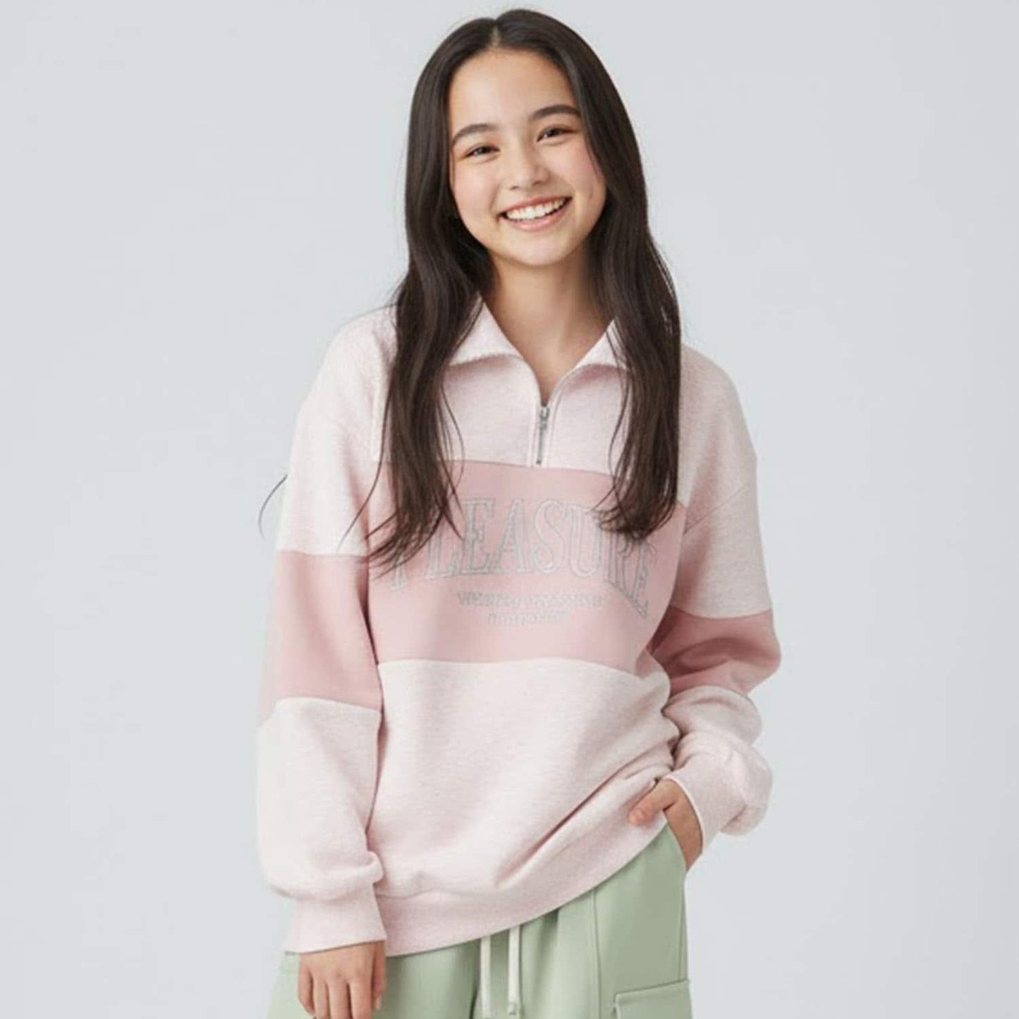 【milky coast】加絨半拉鍊衛衣