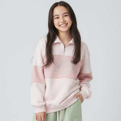 【milky coast】加絨半拉鍊衛衣