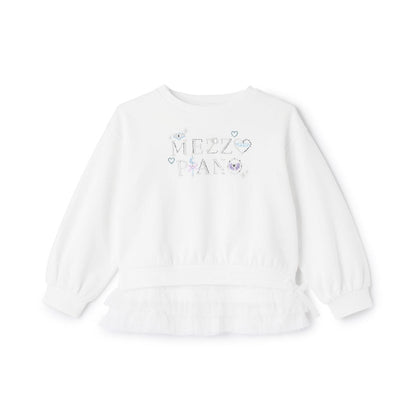 水鑽標誌衛衣&下襬網紗T恤套裝