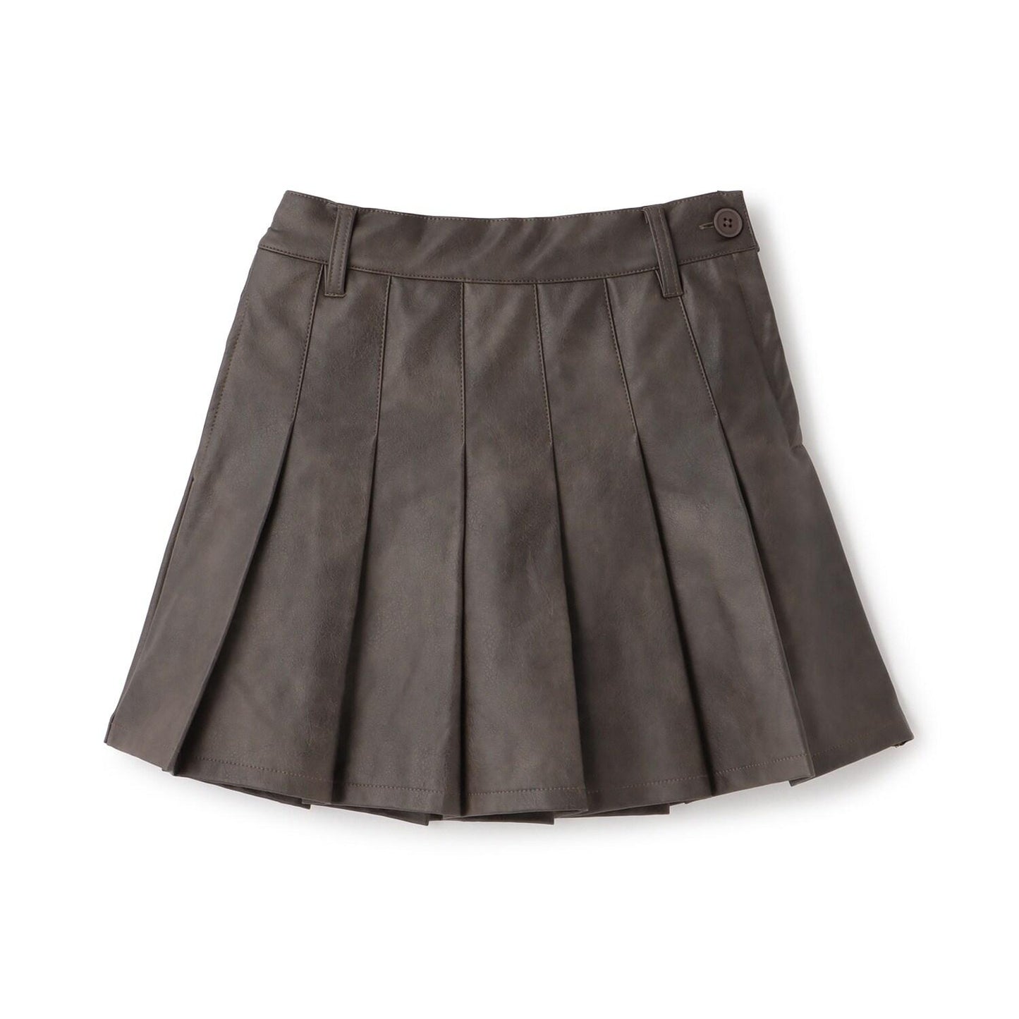 【LTXC】人造皮革百褶裙