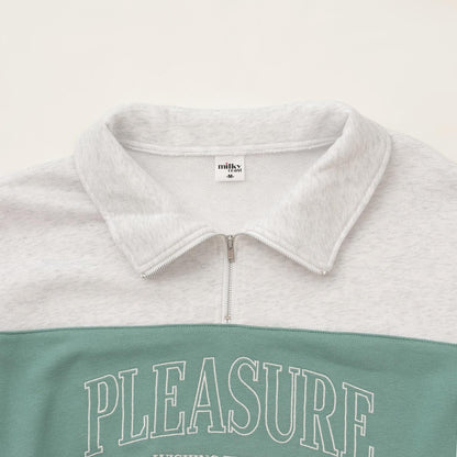 【milky coast】加絨半拉鍊衛衣