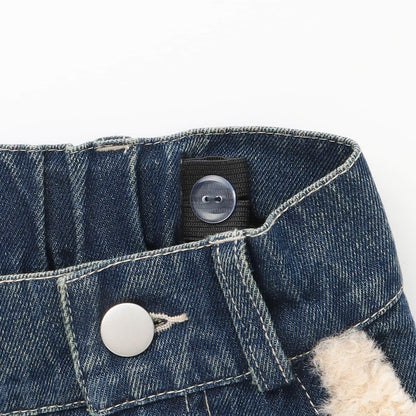 內襯絎縫牛仔夾克套裝