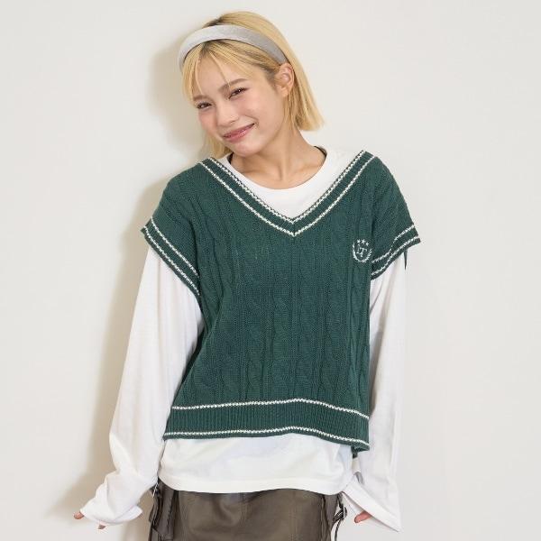 【GOODPRICE】麻花針織T恤套裝