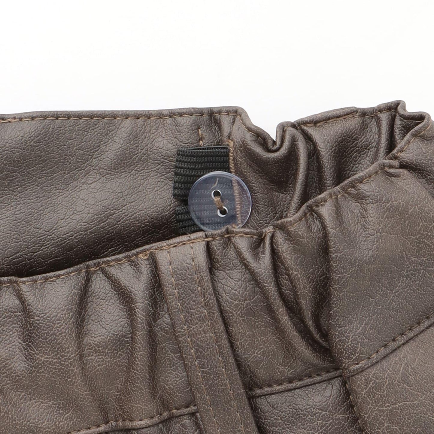 【LTXC】人造皮革百褶裙