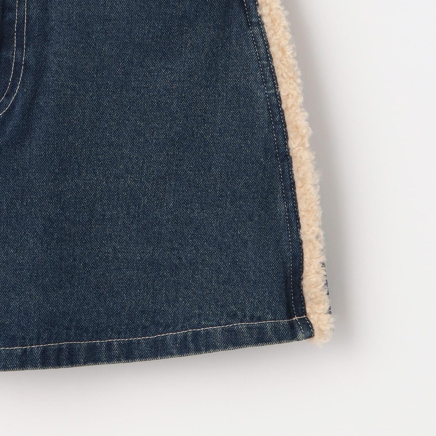 內襯絎縫牛仔夾克套裝