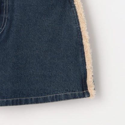 內襯絎縫牛仔夾克套裝