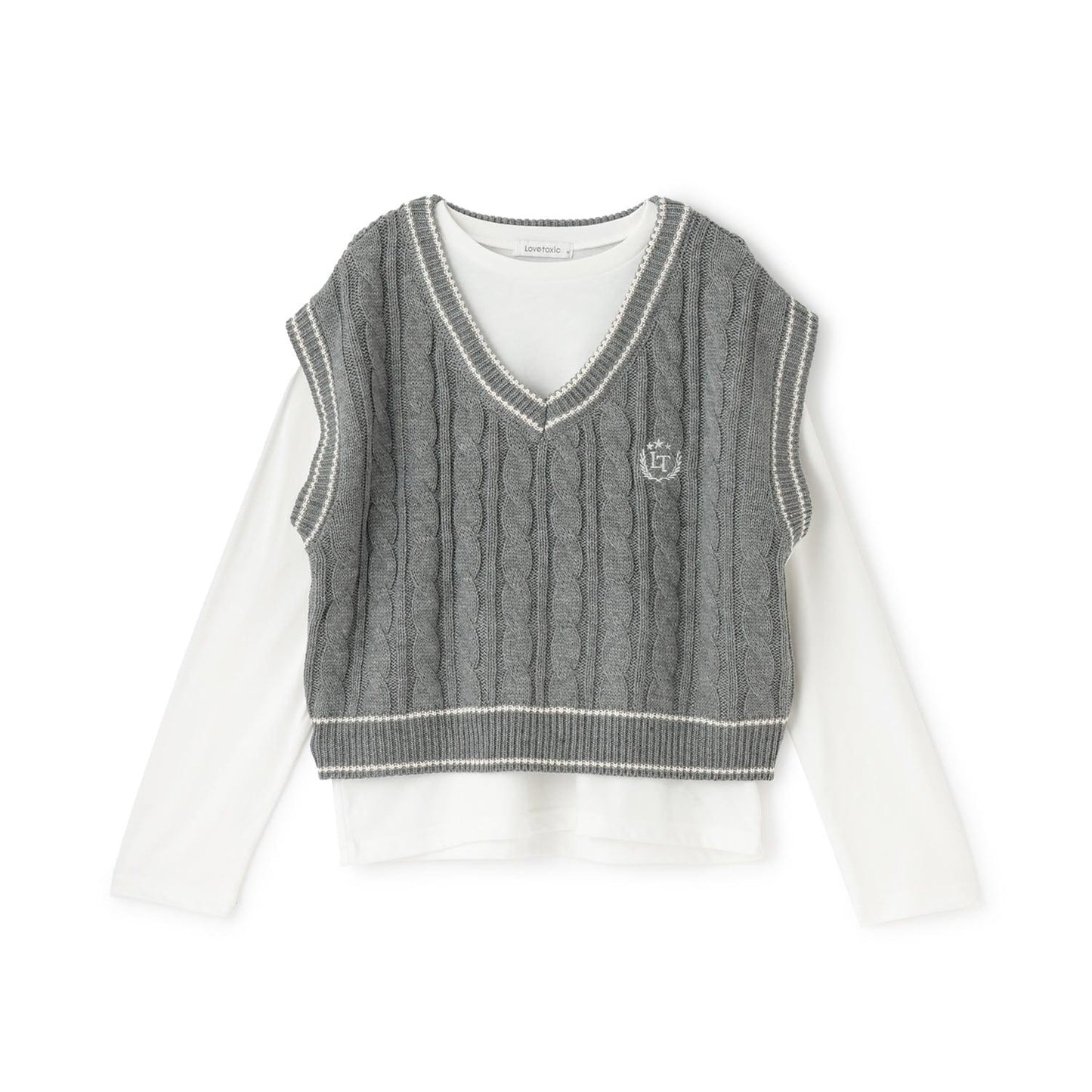 【GOODPRICE】麻花針織T恤套裝