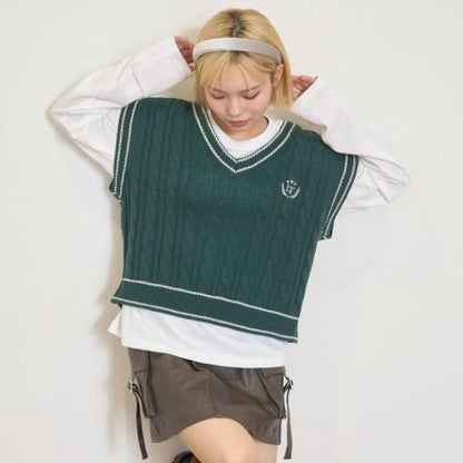 【GOODPRICE】麻花針織T恤套裝