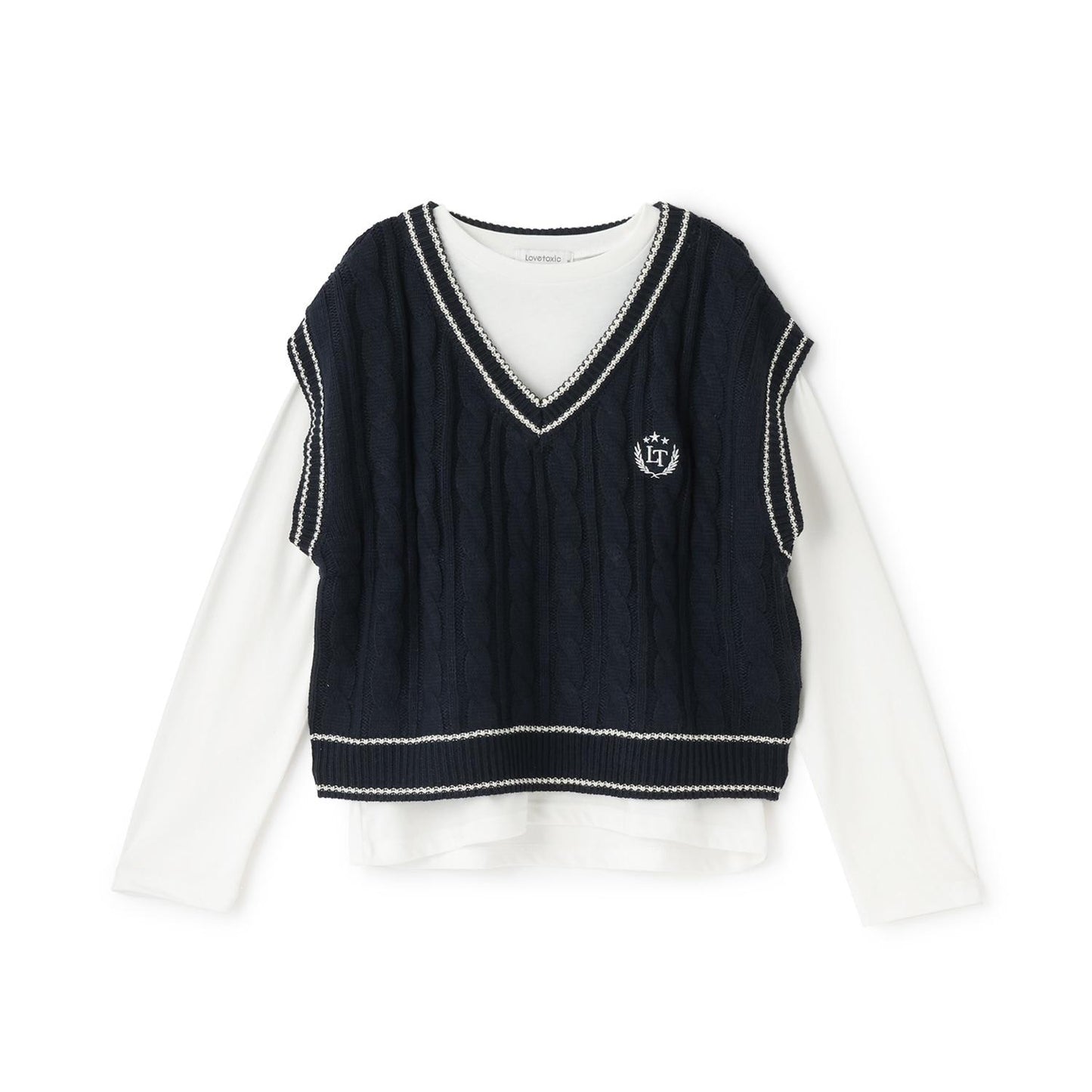 【GOODPRICE】麻花針織T恤套裝