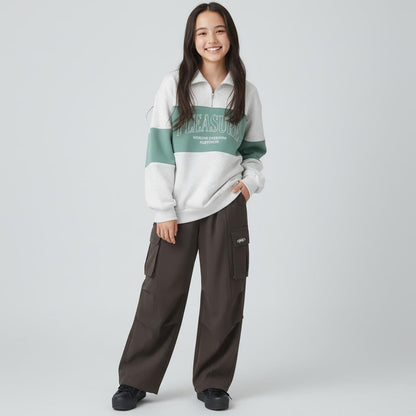 【milky coast】加絨半拉鍊衛衣