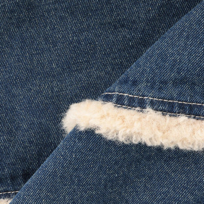 內襯絎縫牛仔夾克套裝