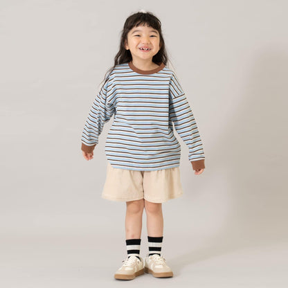 燈芯絨褶皺半身裙褲