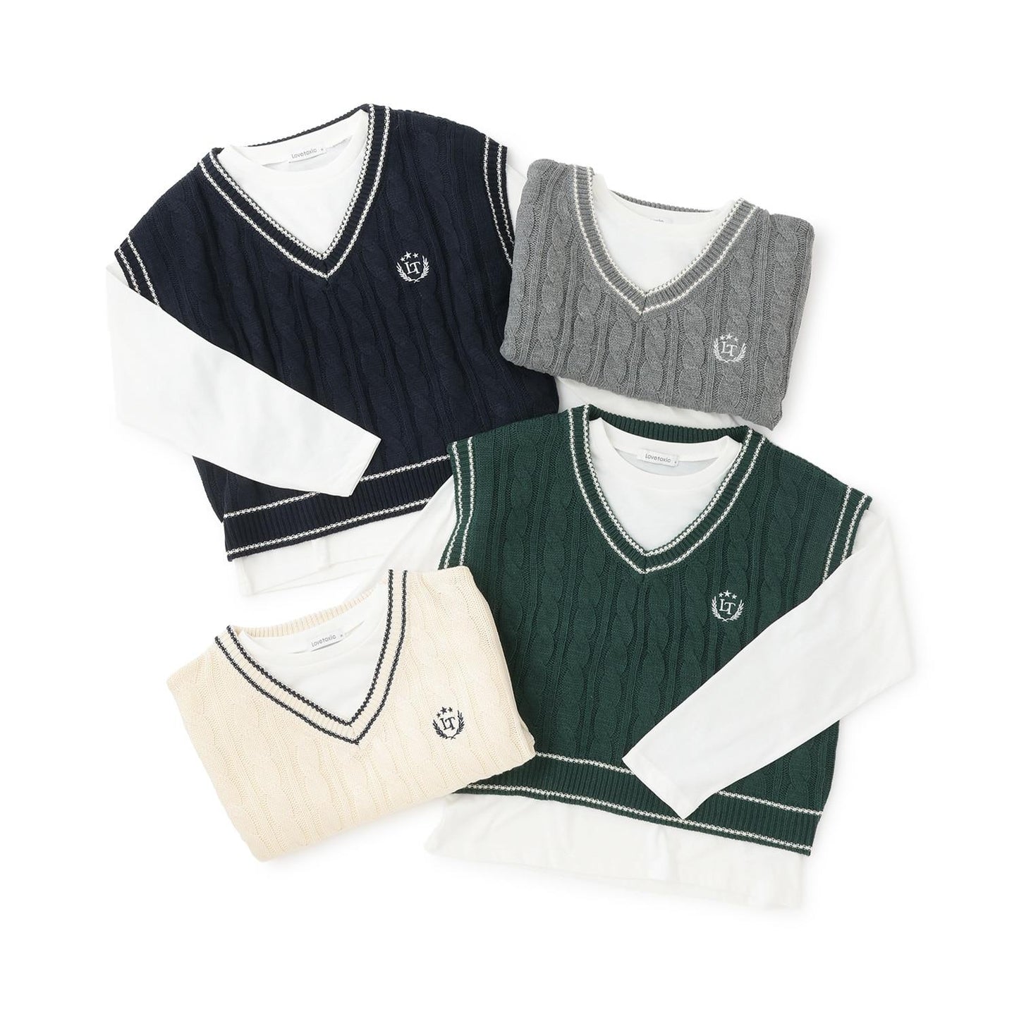 【GOODPRICE】麻花針織T恤套裝