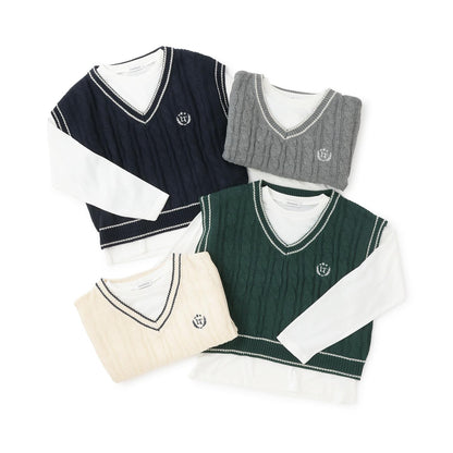 【GOODPRICE】麻花針織T恤套裝