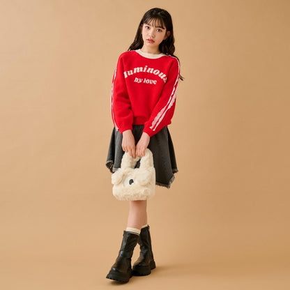 下襬拼接復古半身裙