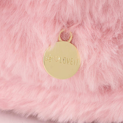 兔耳朵毛絨雙肩包