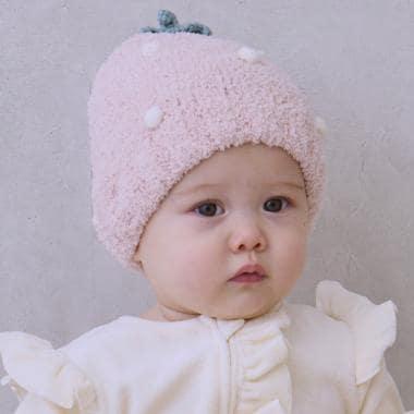 水果棉花糖針織帽