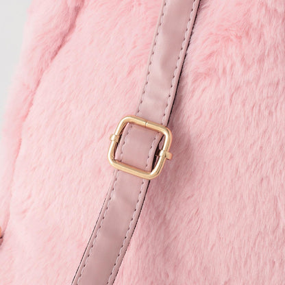 兔耳朵毛絨雙肩包