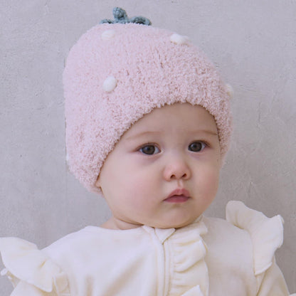 水果棉花糖針織帽