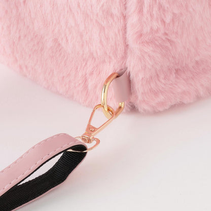 兔耳朵毛絨雙肩包