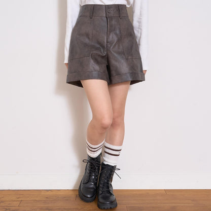 【LTXC】仿皮短褲