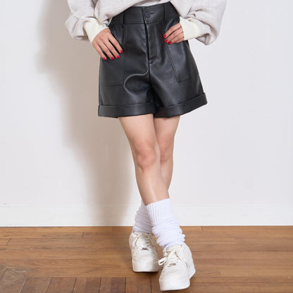 【LTXC】仿皮短褲